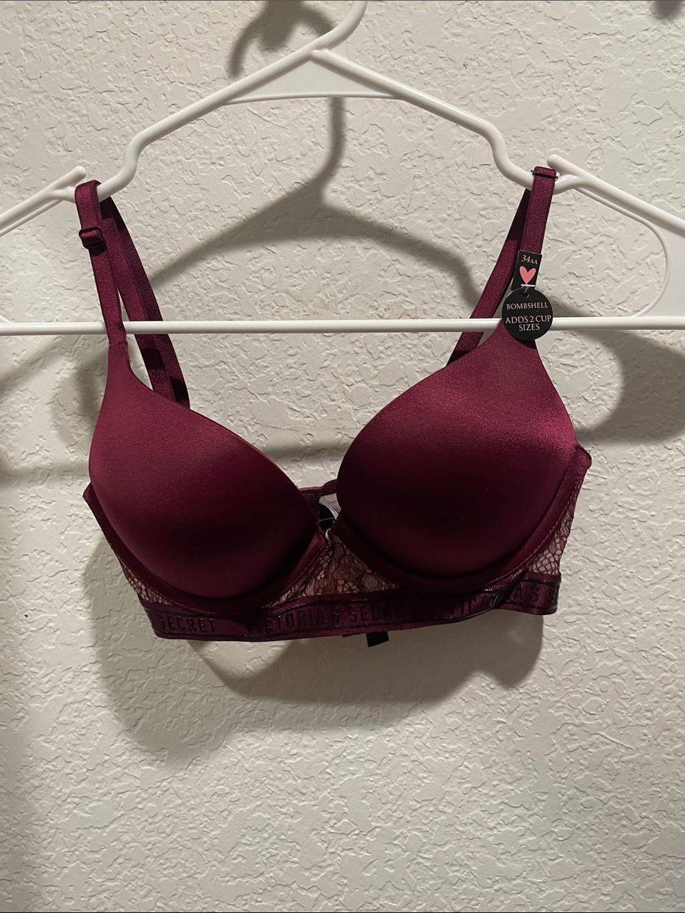 Victoria's Secret Bombshell Push-Up Bra in Burgundy